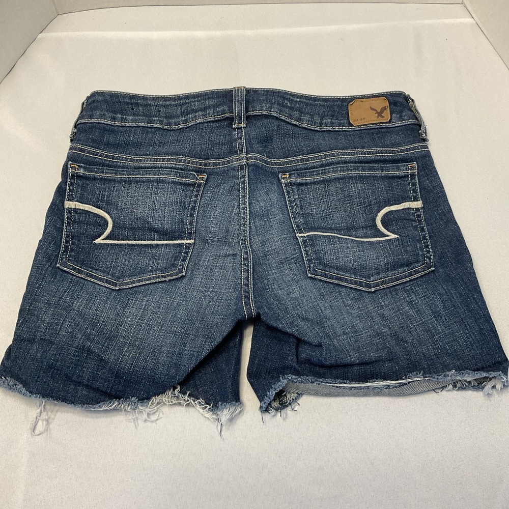 American Eagle Women's Juniors Denim Shorts Pocket Design Stretch‎ Sz 2 Cutoffs